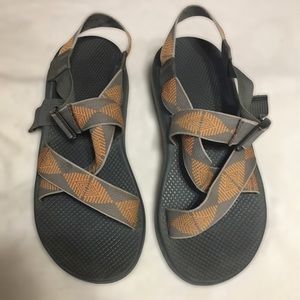 Chaco Mega Z Men's Rune Grays Orange Tangerine Classic Shoes Sandals 12